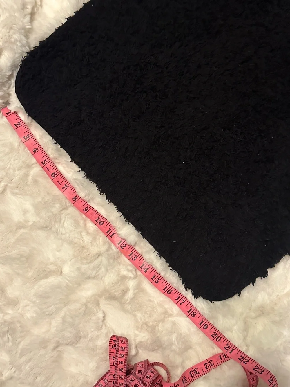 NWOT Black Fuzzy Bathroom Goth Alt Rug- Home Decor